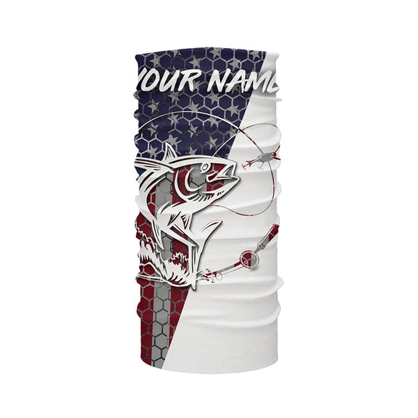 Tuna American Flag Custom Long Sleeve Fishing Shirts, Tuna Saltwater Patriotic Fishing Jerseys IPHW4014