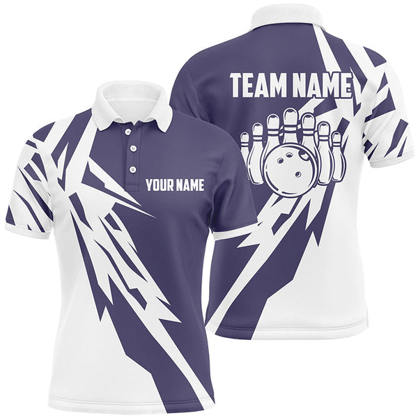Personalized Blue Bowlling Team Jerseys Mens Bowling Shirts Bowlers Gifts IPHW5522