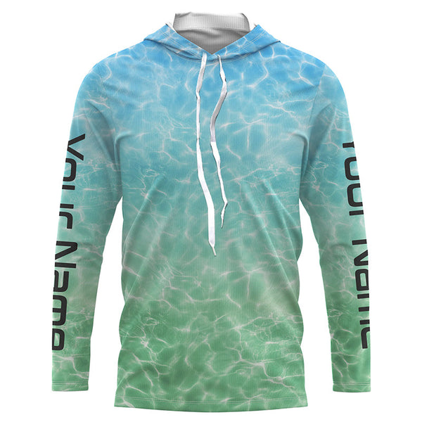 Water Surface Custom Long Sleeve Performance Fishing Shirts For Men, Cool Fishing Jerseys IPHW3977