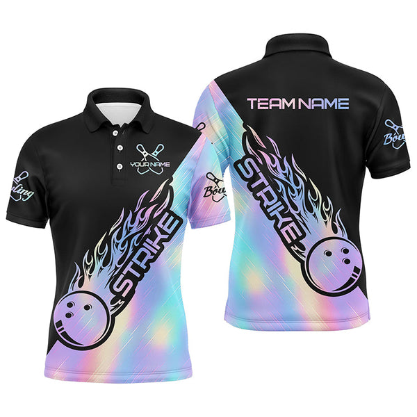 Strike Bowling Polo Shirts For Men, Custom Bowling Team Shirts Bowler Outfit IPHW5240