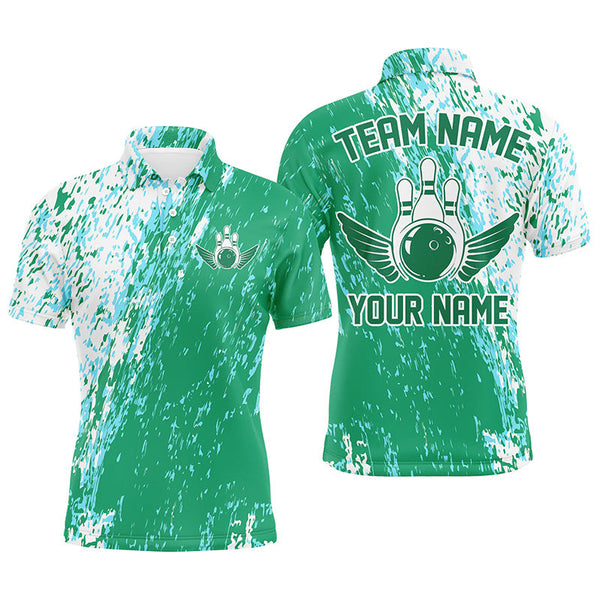 Personalized Bowling Shirts For Men And Women, Team Bowling Jerseys Bowling Pin |Green IPHW4997
