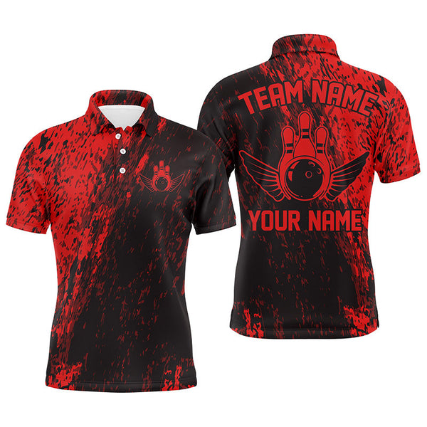 Personalized Bowling Shirts For Men And Women, Team Bowling Jerseys Bowling Pin |Red IPHW4998