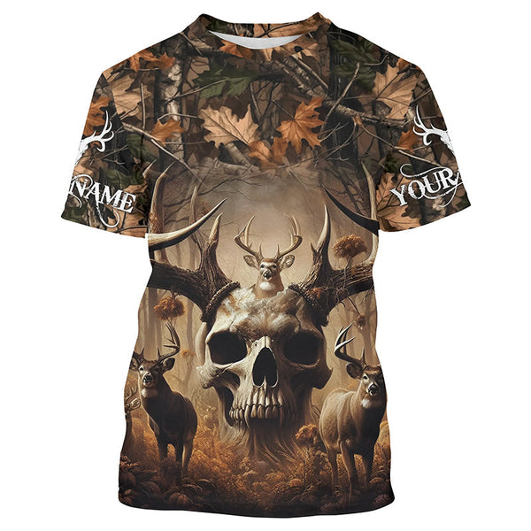 Deer Skull Deer Hunting Full Printing Shirts Custom Deer Hunter Apparel Men And Women Big Game Hunting Outfit IPHW5465