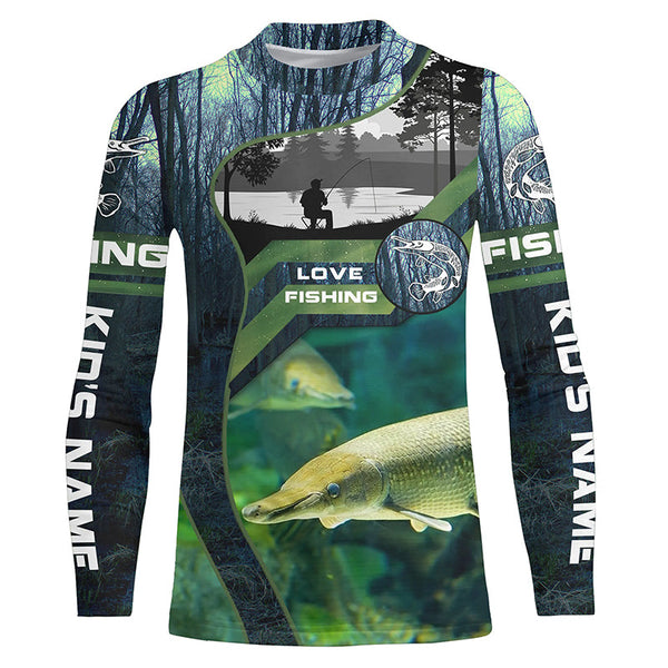 Alligator Gar Custom Long Sleeve Uv Fishing Shirts, Gar Hunter Fishing Gifts IPHW3938