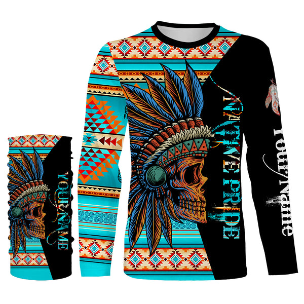 Custom Skull Native American Pattern 3D Shirt - Indigenous Americans Culture Clothing Personalized Gifts - IPHW1743