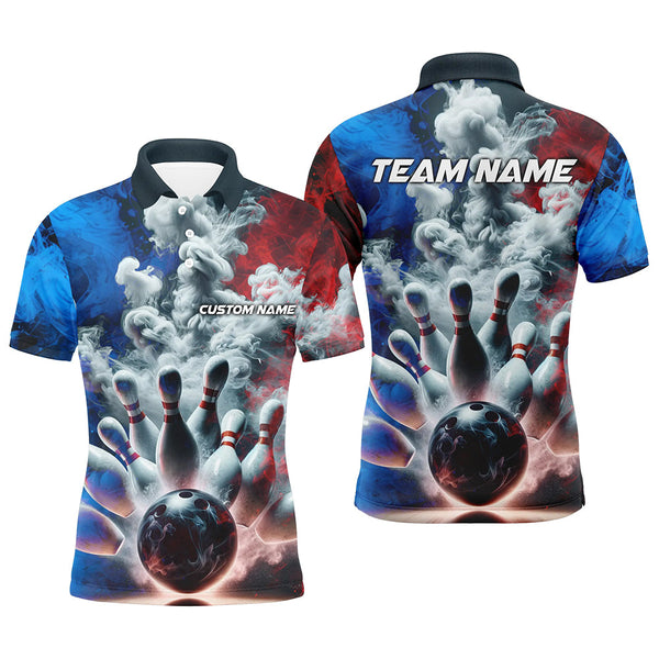 Custom Smoke Unisex Bowling Shirts For Bowling Team, Strike Bowling Jerseys For Men And Women IPHW5982