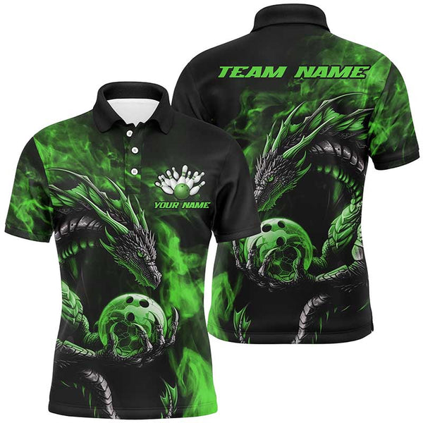 Custom Multi-Color Dragon Bowling Team Polo And Quarter-Zip Shirts For Men, Women, Kids IPHW5874