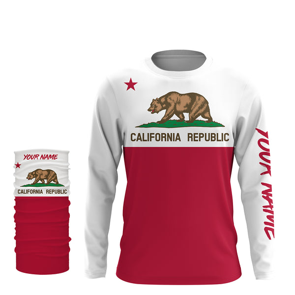 California Flag Shirts Custom UV Long Sleeve Performance Shirts - Personalized California Clothing - IPHW1806