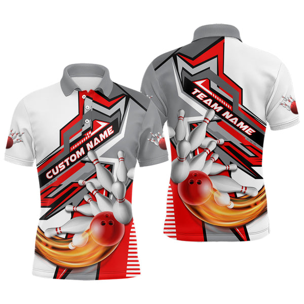 Personalized Multi-Color Bowling Team Jerseys, Bowling Tournament Polo / Quarter Zip Shirts For Men And Women IPHW5934