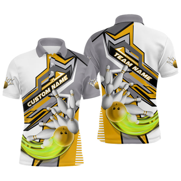 Personalized Multi-Color Bowling Team Jerseys, Bowling Tournament Polo / Quarter Zip Shirts For Men And Women IPHW5934