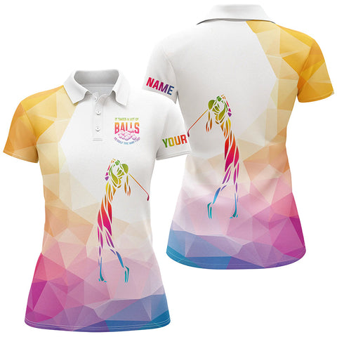 Colorful Womens golf polo shirt custom It takes a lot of balls to golf the way ladies golf top NQS5044