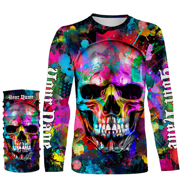 Skull Colorful 3D All Over Printed Shirts, Hoodie - Personalized Gifts for Men, Women and Kid - FSD2580