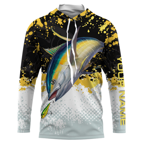 Yellowfin Tuna Fishing Custom Long sleeve Fishing Shirts, tournament Fishing Shirts TTS0023