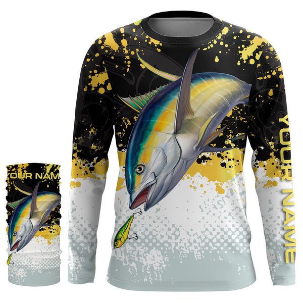 Yellowfin Tuna Fishing Custom Long sleeve Fishing Shirts, tournament Fishing Shirts TTS0023