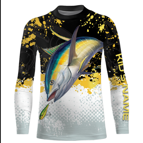 Yellowfin Tuna Fishing Custom Long sleeve Fishing Shirts, tournament Fishing Shirts TTS0023