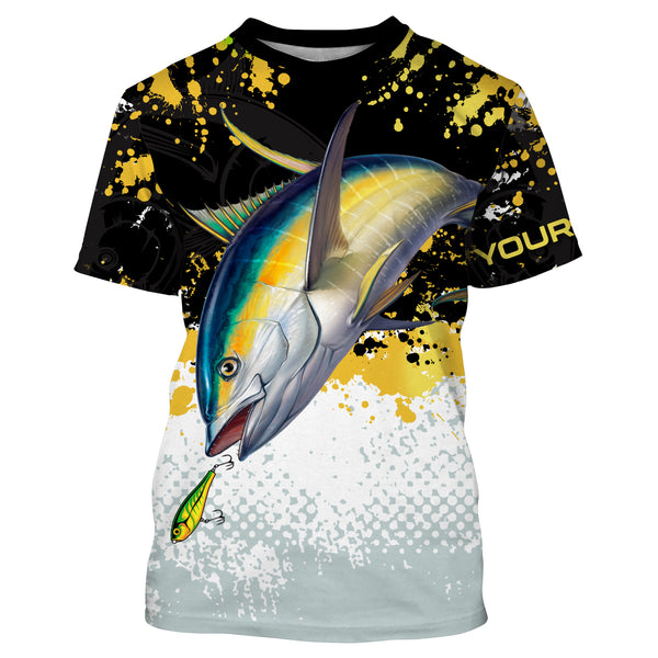 Yellowfin Tuna Fishing Custom Long sleeve Fishing Shirts, tournament Fishing Shirts TTS0023
