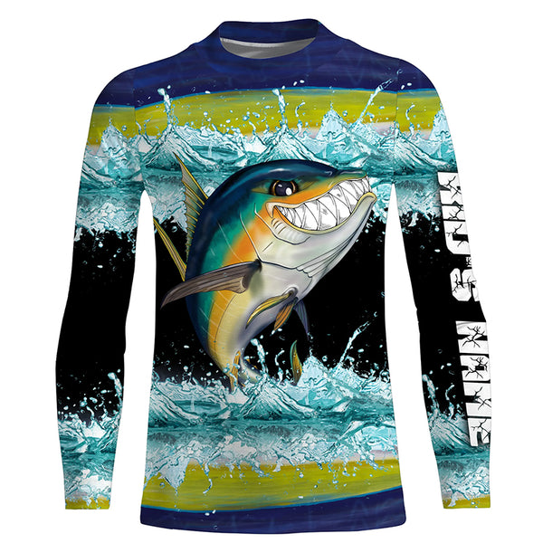 Yellowfin Tuna Fishing scale fish Shirts Long Sleeve UPF 30+ Sun Protection Shirt TTS0615