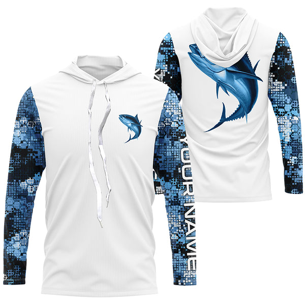 Tuna Fishing Camo Custom Long Sleeve performance Fishing Shirts TTS0211