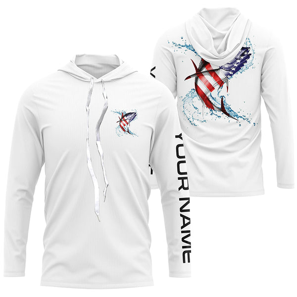 Tuna fishing American Flag UV Protection Shirts, Tournament Fishing Gift TTS0766