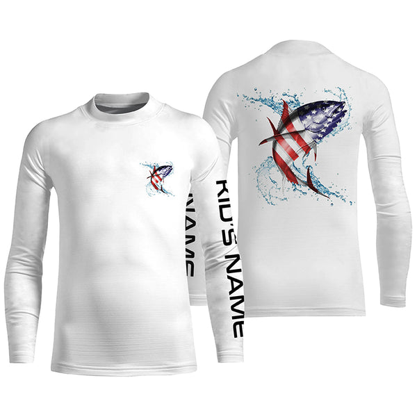 Tuna fishing American Flag UV Protection Shirts, Tournament Fishing Gift TTS0766