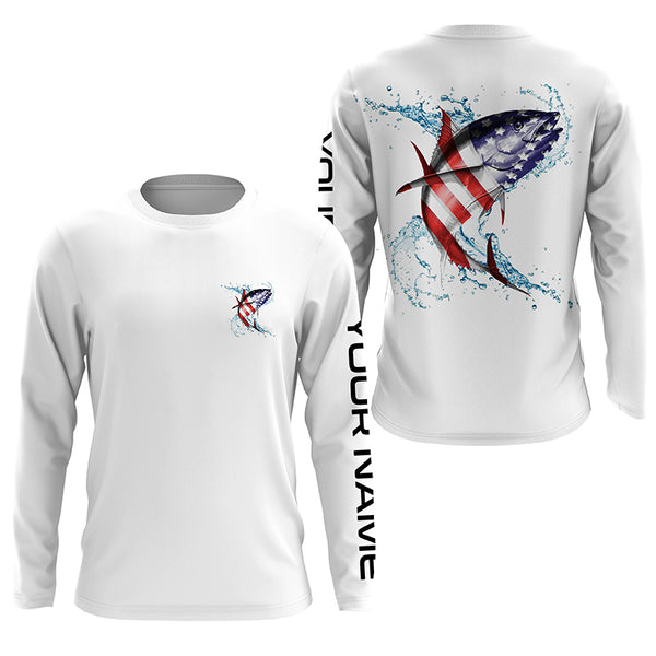 Tuna fishing American Flag UV Protection Shirts, Tournament Fishing Gift TTS0766