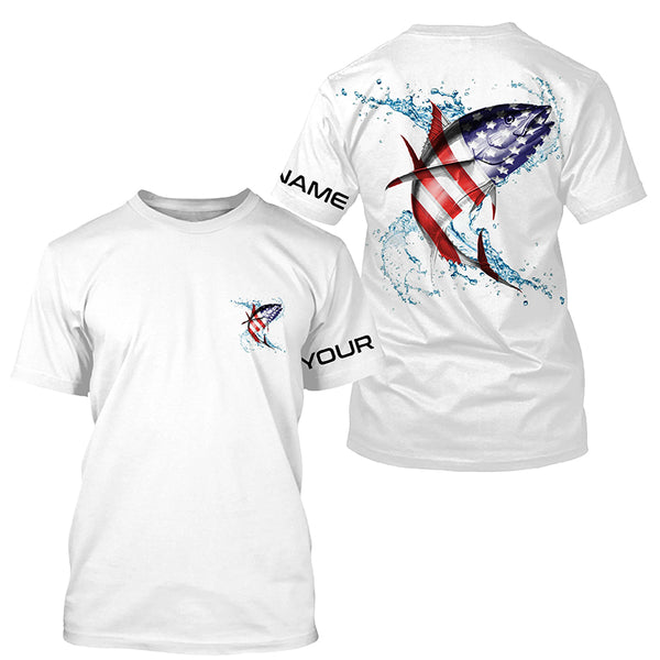 Tuna fishing American Flag UV Protection Shirts, Tournament Fishing Gift TTS0766