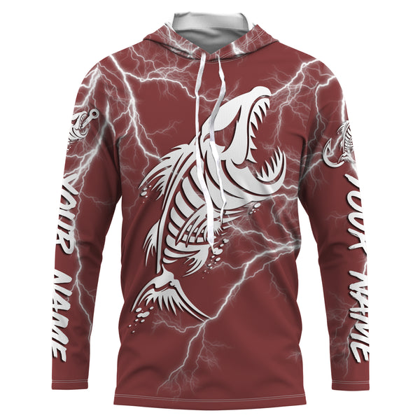 Personalized Fish Reaper Skull Fishing Jerseys,  Fishing UV Protection Shirts TTS0107