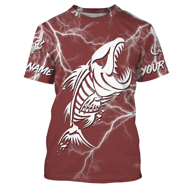 Personalized Fish Reaper Skull Fishing Jerseys,  Fishing UV Protection Shirts TTS0107