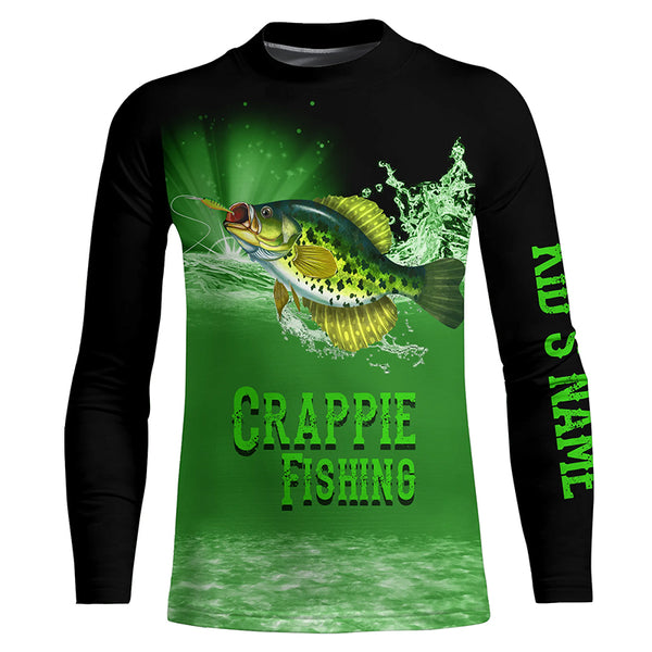 Crappie Long Sleeve Fishing Shirt for Men, Personalized Performance Clothing TTS0791