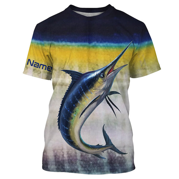 Marlin Fishing Custom Long Sleeve performance Fishing Shirts Fishing jerseys TTS0519