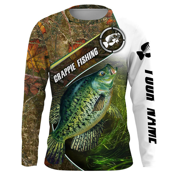 UPF 30+ Long Sleeve Crappie Fishing T-Shirt for Men, Women and Kid TTS0548
