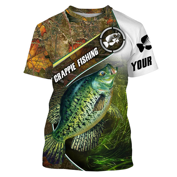 UPF 30+ Long Sleeve Crappie Fishing T-Shirt for Men, Women and Kid TTS0548