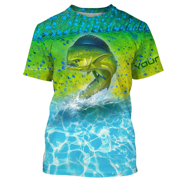 Mahi Mahi Saltwater Fishing Custom Long Sleeve Fishing Shirts TTS0010