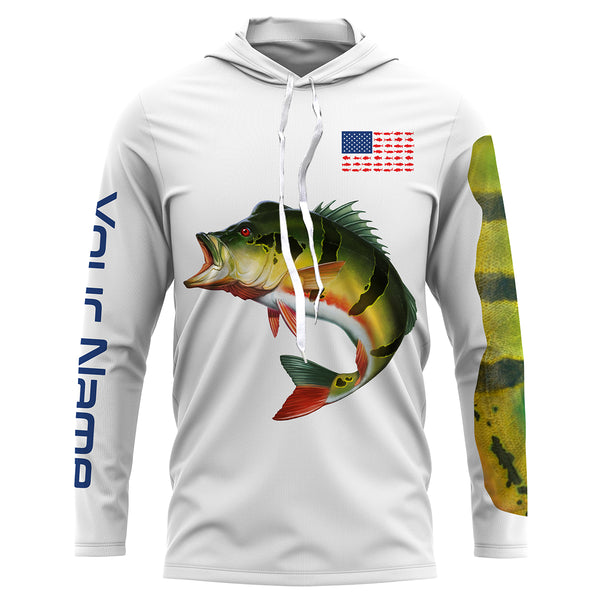 Peacock Bass Fishing Custom Name performance long sleeve fishing shirt uv protection TTS0011