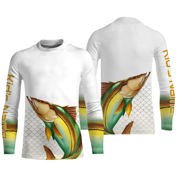 UPF 30+ Long Sleeve Performance Snook Fishing Shirt - UV Sun Protection TTS0046