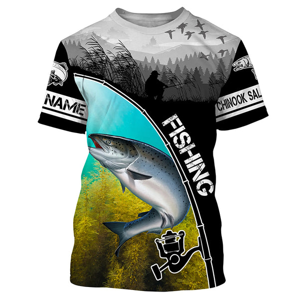 Chinook Salmon Fishing Long Sleeve Fishing Shirt, Salmon Fishing Hoodie TTS0639