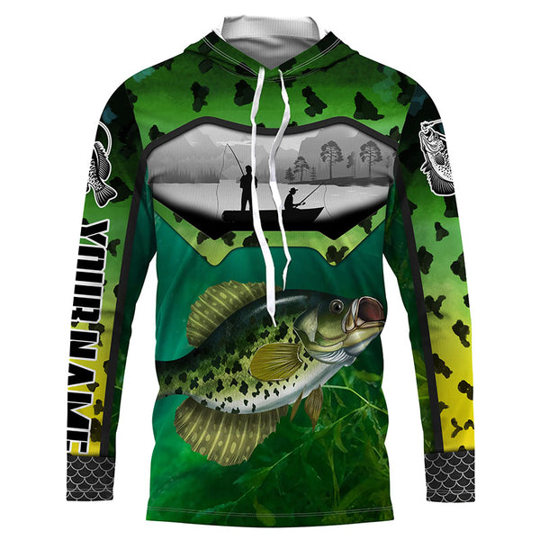 Crappie Fishing Long Sleeve Fishing Shirt for Men, Crappie Fishing Clothing TTS0643