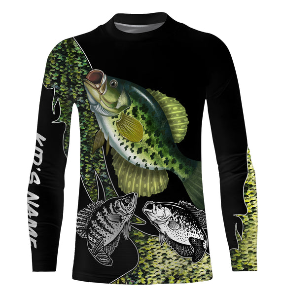 Crappie Fishing Custom long sleeve performance Fishing Shirt TTS0229