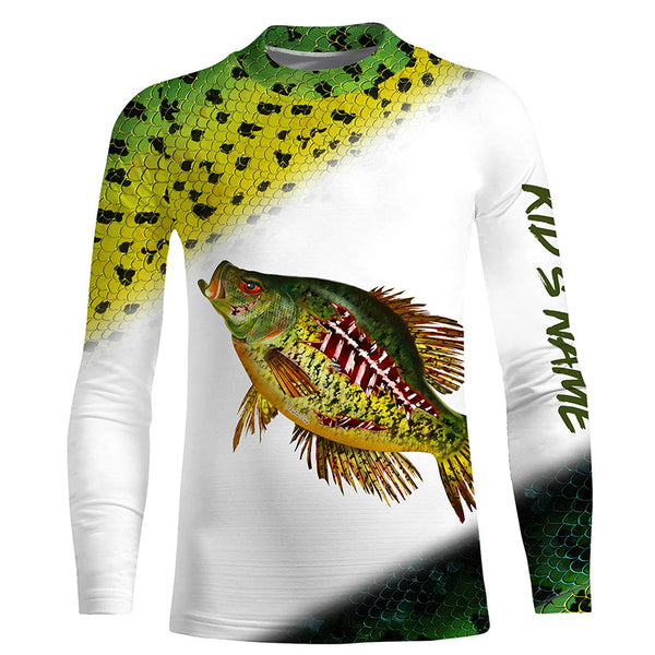 Crappie Fishing scale fish Custom Long sleeve Fishing Shirts, Crappie Fishing jerseys TTS0590