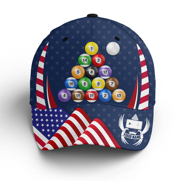 Personalized Patriotic Waving Flag Billiard Hats Cap For Men And Women, Custom Top Hat Billiards VHM0351