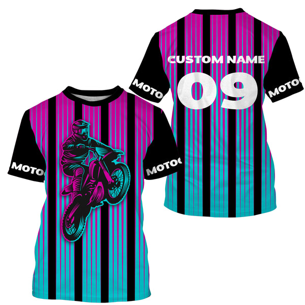 Personalized Motocross Jersey Kid&Adult UPF30+ Racing Shirt Dirt Bike Off-road Biker Motorcycle Riders| NMS635