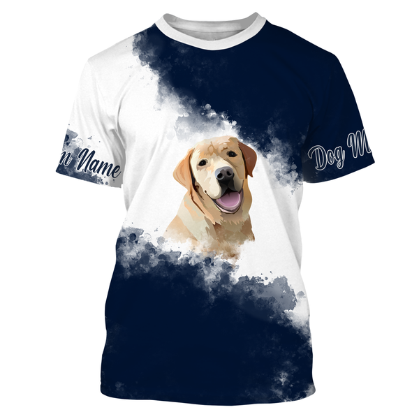 Love Labrador Retriever T-shirt Long Sleeve Hoodie| Custom Name Labrador Shirt for Lab Mom Lab Mama| JTSD298