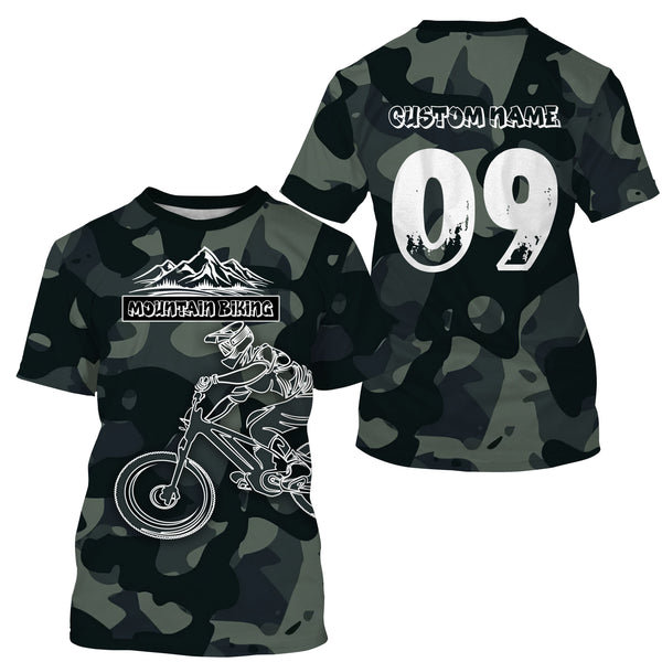 MTB Long Sleeve Jersey Mountain Biking Shirt for Adult Kid - Personalized Jersey for Cyclist Bike Rider JTS417