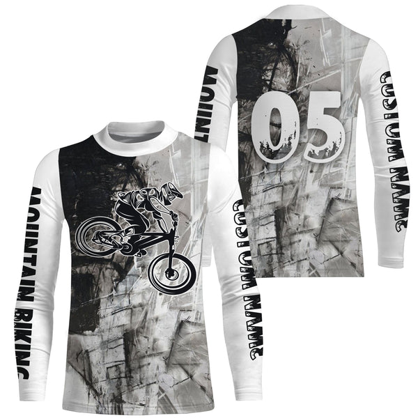 Mountain Biking Jersey Long Sleeve Hoodie Shirt for Adult Kid - Personalized Jersey for Bike Rider Cyclist - JTS422