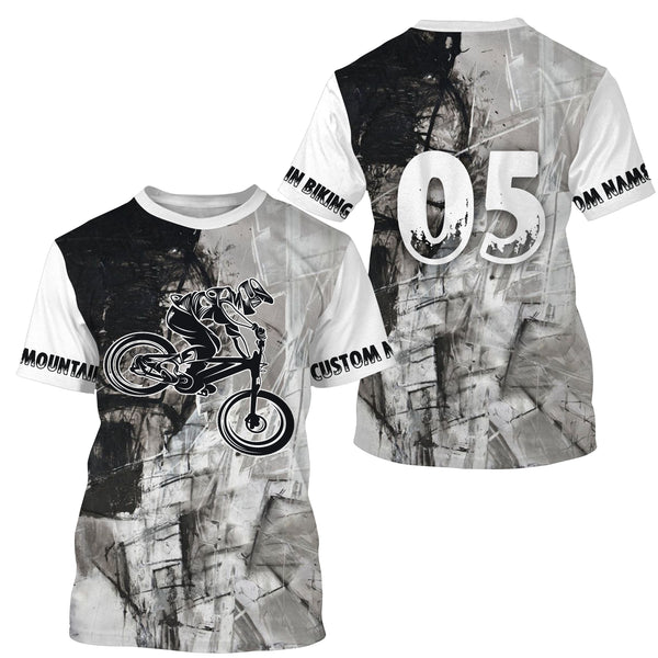 Mountain Biking Jersey Long Sleeve Hoodie Shirt for Adult Kid - Personalized Jersey for Bike Rider Cyclist - JTS422