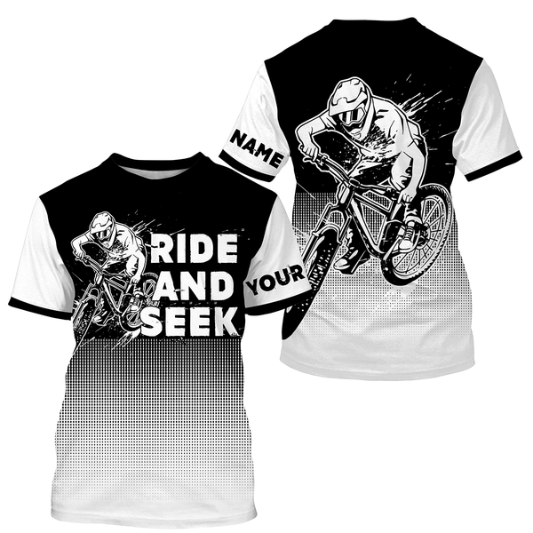 Personalized Mountain Biking Jersey, MTB Jersey All Over Print Long Sleeve Shirt for Cyclist Bike Rider JTS430