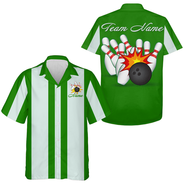 Personalized Bowling Jersey Bowling Team Jersey Bowling Hawaii Shirt Unisex QZT214