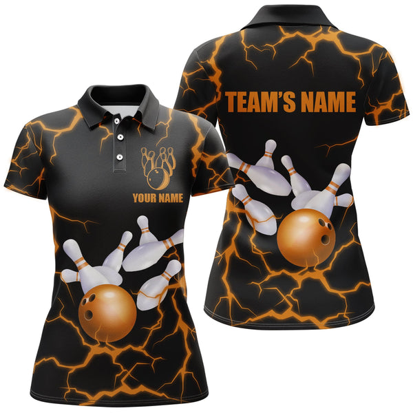Personalized 3D Women's Bowling Team Jersey Bowling Shirt American Bowling Polo Shirt QZT33