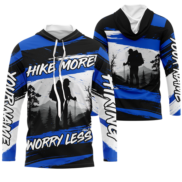 Hiking Shirt For Men Women Upf30+ Blue Hiking Shirts Short & Long Sleeved Clothes HM14