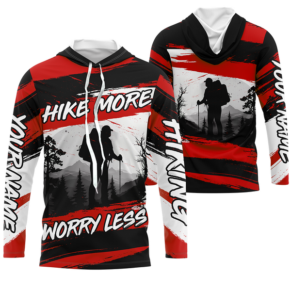 Hiking Shirt For Men Women Upf30+ Red Hiking Shirts Short & Long Sleeved Clothes HM14